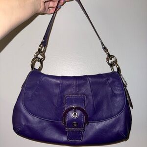 Coach Y2K rare soho Purple Leather Shoulder Bag